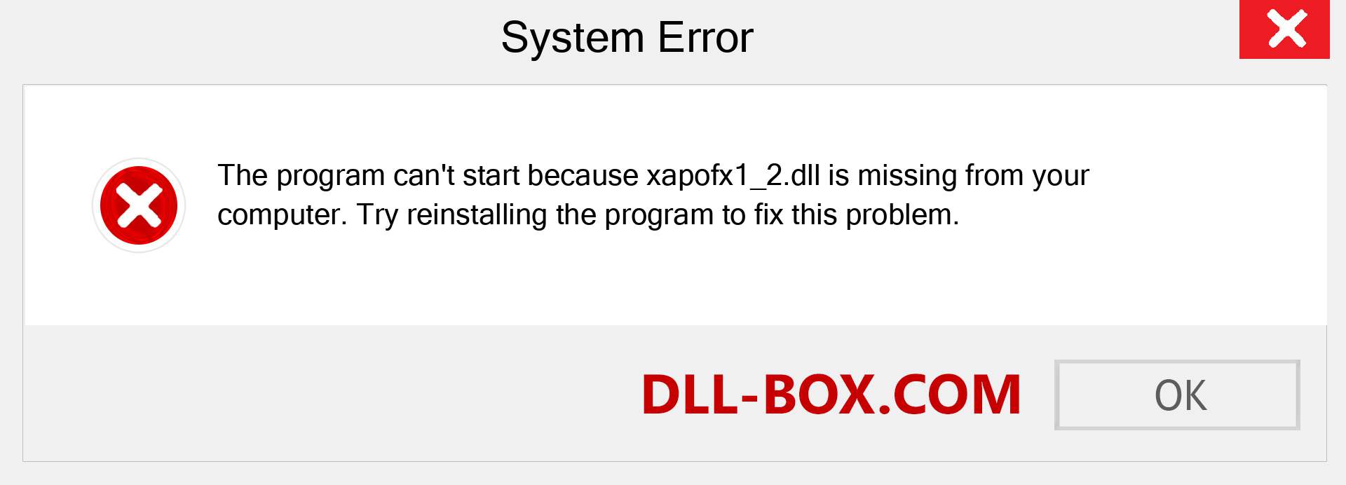  xapofx1_2.dll file is missing?. Download for Windows 7, 8, 10 - Fix  xapofx1_2 dll Missing Error on Windows, photos, images